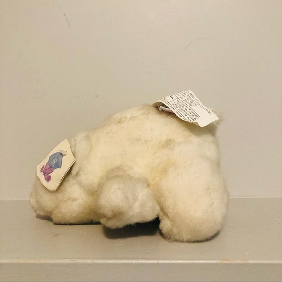 VINTAGE 1980 Gund SNUFF White Polar Bear Ultra Plush Stuffed Toy Animal 7” Lovey - Picture 2 of 9